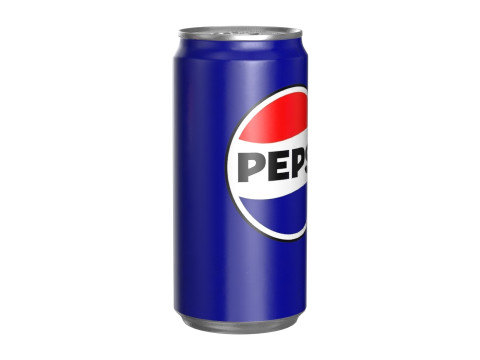Pepsi Drink Can Sleek 250ml PBR 04 3D Model
