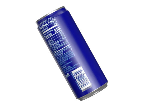 Pepsi Drink Can Sleek 310ml PBR 06 3D-Modell