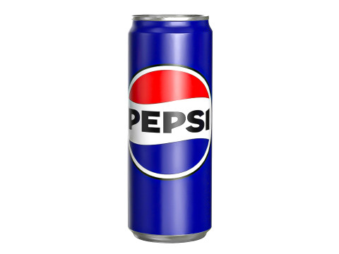Pepsi Drink Can Sleek 330ml PBR 07 3D Модель