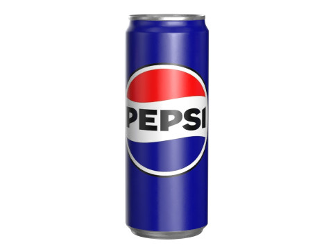 Pepsi Drink Can Sleek 330ml PBR 07 3D Модель