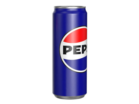 Pepsi Drink Can Sleek 330ml PBR 07 3D Модель