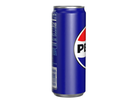 Pepsi Drink Can Sleek 330ml PBR 07 3D Модель