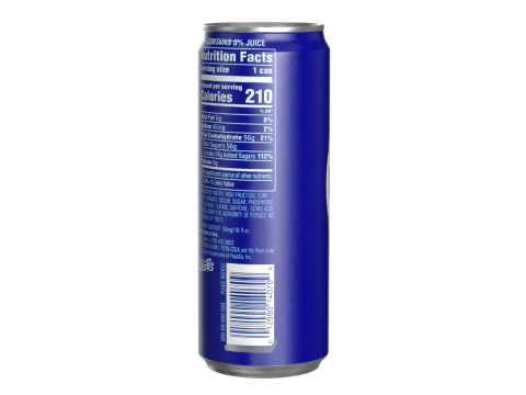Pepsi Drink Can Sleek 330ml PBR 07 3D Модель