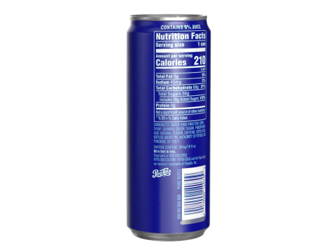 Pepsi Drink Can Sleek 330ml PBR 07 3D Модель