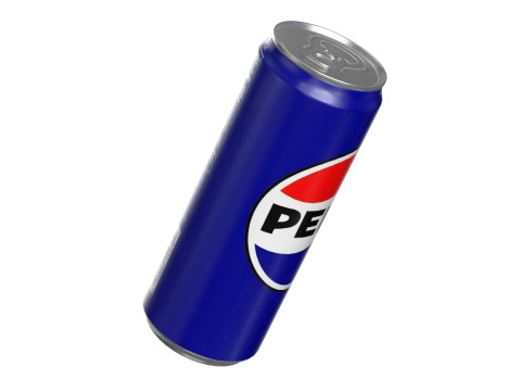 Pepsi Drink Can Sleek 330ml PBR 07 3D Модель