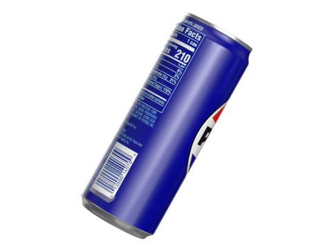 Pepsi Drink Can Sleek 330ml PBR 07 3D Модель