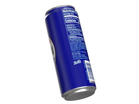 Pepsi Drink Can Sleek 330ml PBR 07 3D Model