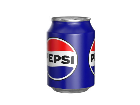 Pepsi Drink Can 250ml PBR 09 3D 模型