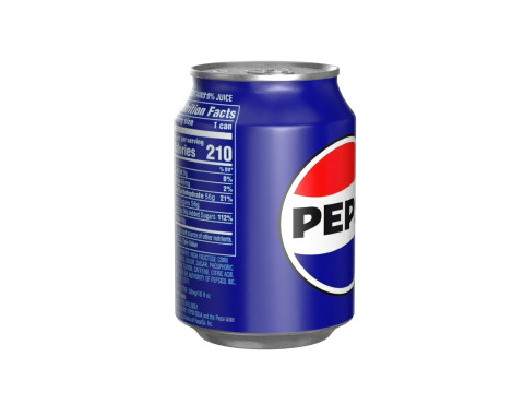 Pepsi Drink Can 250ml PBR 09 3D 模型