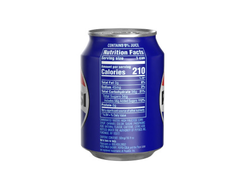 Pepsi Drink Can 250ml PBR 09 3D 模型