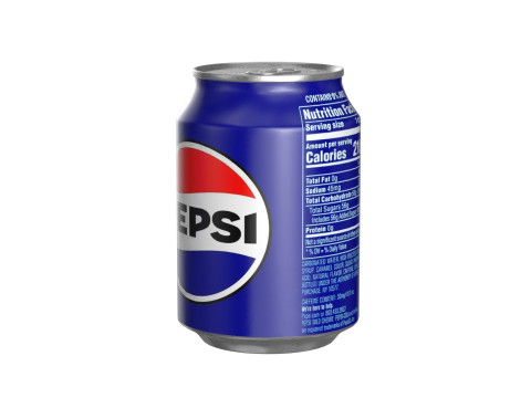 Pepsi Drink Can 250ml PBR 09 3D 模型