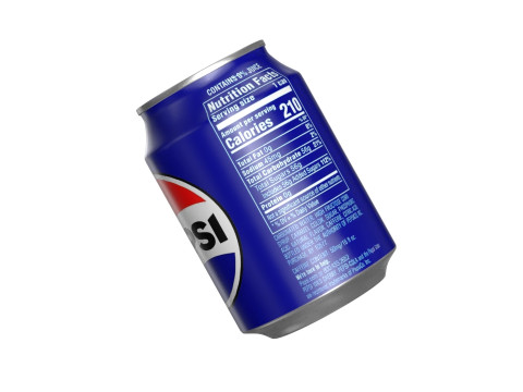 Pepsi Drink Can 250ml PBR 09 3D 模型