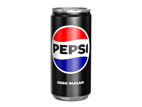 Pepsi Zero Drink Can Slim 190ml 01 3D Модель