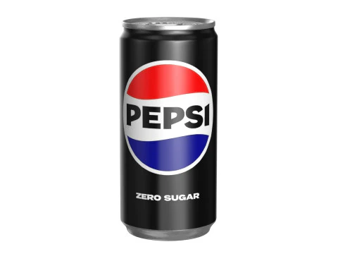 Pepsi Zero Drink Can Slim 190ml 01 3D Model