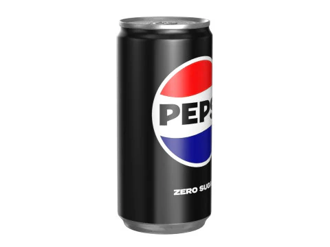 Pepsi Zero Drink Can Slim 190ml 01 3D Model