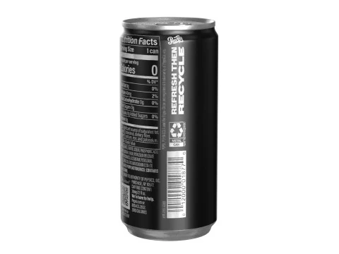 Pepsi Zero Drink Can Slim 190ml 01 3D Model