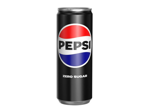 Pepsi Zero Drink Can Slim 250ml 02 Model 3D