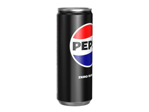 Pepsi Zero Drink Can Slim 250ml 02 Model 3D