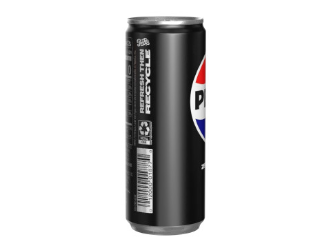 Pepsi Zero Drink Can Slim 250ml 02 Model 3D