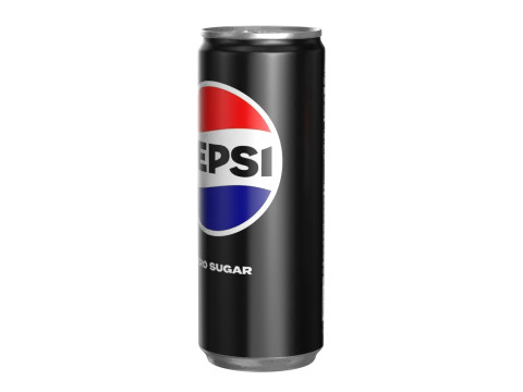 Pepsi Zero Drink Can Slim 250ml 02 Model 3D