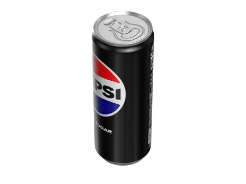 Pepsi Zero Drink Can Slim 250ml 02 Model 3D
