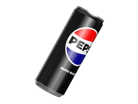 Pepsi Zero Drink Can Slim 250ml 02 Model 3D