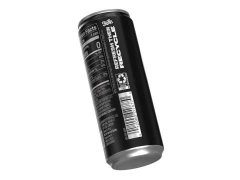 Pepsi Zero Drink Can Slim 250ml 02 3D Model