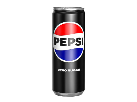 Pepsi Zero Drink Can Slim 250ml 02 3D Model