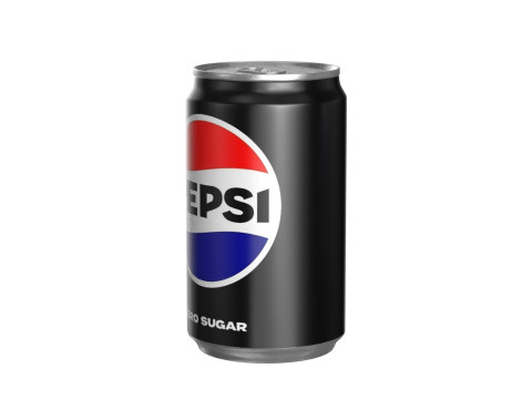 Pepsi Zero Drink Can Sleek 200ml 03 3D 模型