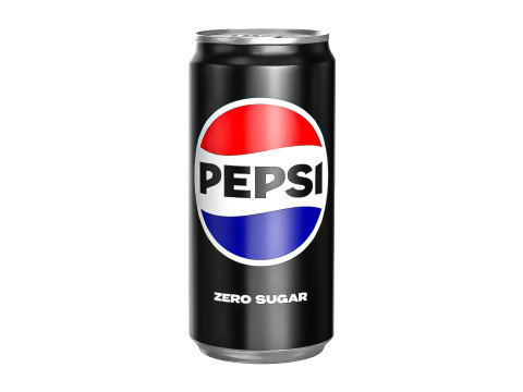 Pepsi Zero Drink Can Sleek 250ml 04 3D Model