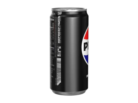 Pepsi Zero Drink Can Sleek 250ml 04 3D Model