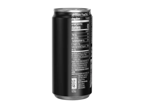Pepsi Zero Drink Can Sleek 250ml 04 3D Model
