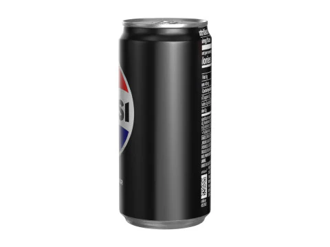 Pepsi Zero Drink Can Sleek 250ml 04 3D Model