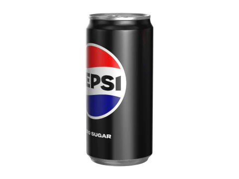 Pepsi Zero Drink Can Sleek 250ml 04 3D Model