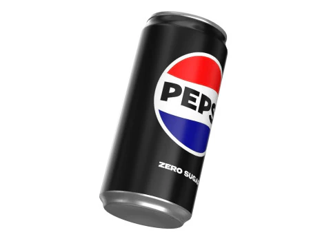 Pepsi Zero Drink Can Sleek 250ml 04 3D Model