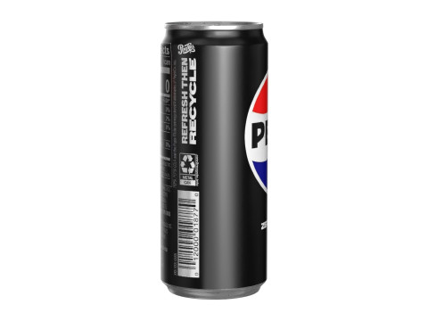 Pepsi Zero Drink Can Sleek 310ml 06 3D Model