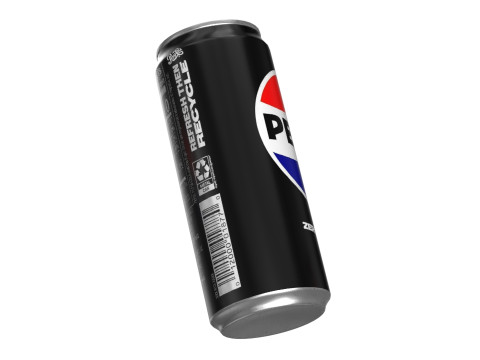 Pepsi Zero Drink Can Sleek 310ml 06 3D Model