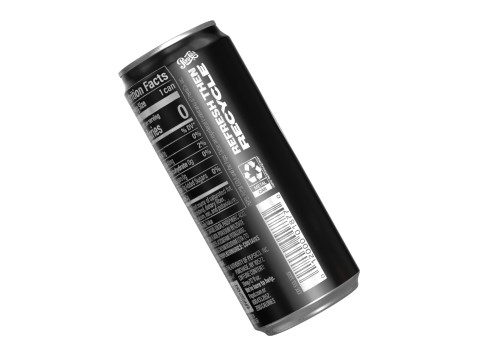 Pepsi Zero Drink Can Sleek 310ml 06 3D Model