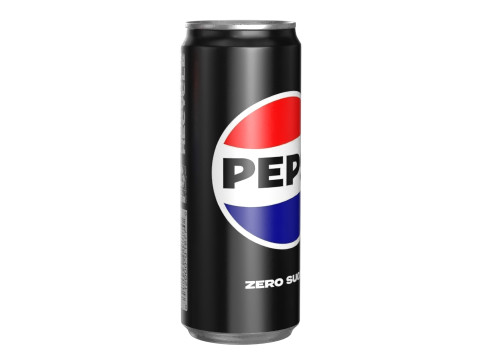 Pepsi Zero Drink Can Sleek 330ml 07 Modèle 3D