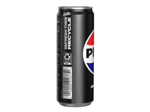 Pepsi Zero Drink Can Sleek 330ml 07 Modèle 3D