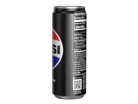 Pepsi Zero Drink Can Sleek 330ml 07 3D Model