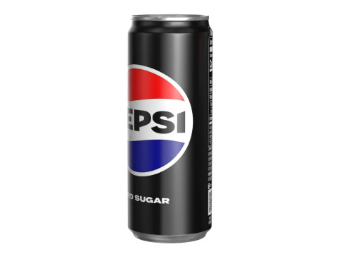 Pepsi Zero Drink Can Sleek 330ml 07 Modèle 3D