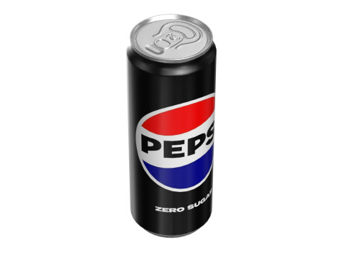 Pepsi Zero Drink Can Sleek 330ml 07 Modèle 3D