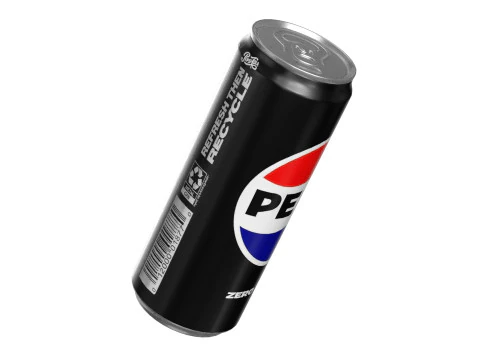 Pepsi Zero Drink Can Sleek 330ml 07 3D Model