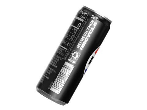 Pepsi Zero Drink Can Sleek 330ml 07 3D Model