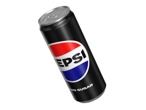 Pepsi Zero Drink Can Sleek 330ml 07 3D Model