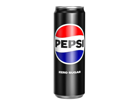 Pepsi Zero Drink Can Sleek 355ml 08 3D Model