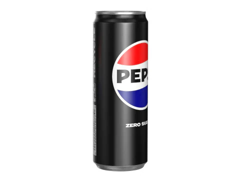 Pepsi Zero Drink Can Sleek 355ml 08 3D Model