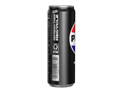 Pepsi Zero Drink Can Sleek 355ml 08 3D Model