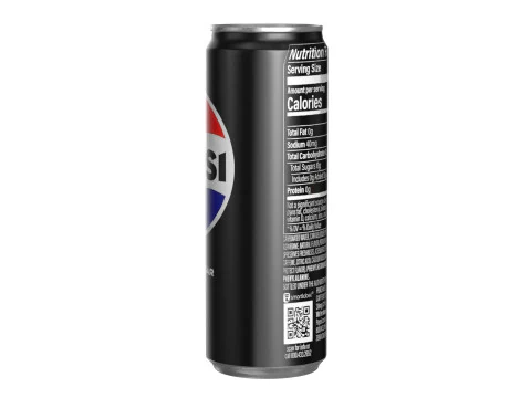 Pepsi Zero Drink Can Sleek 355ml 08 3D Model